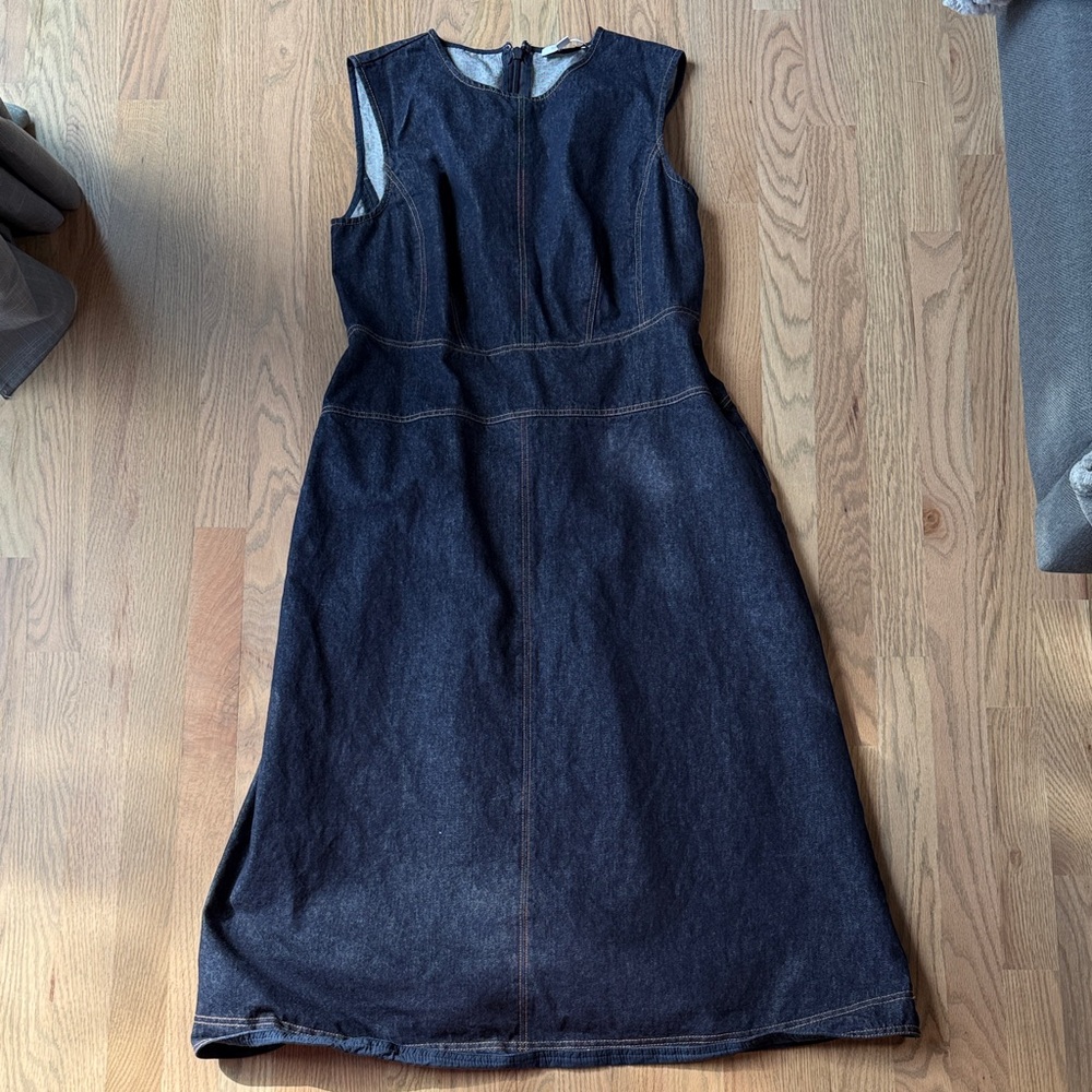 Ann Taylor Weekend Dark Indigo Denim Shift Dress - Worn only once or twice